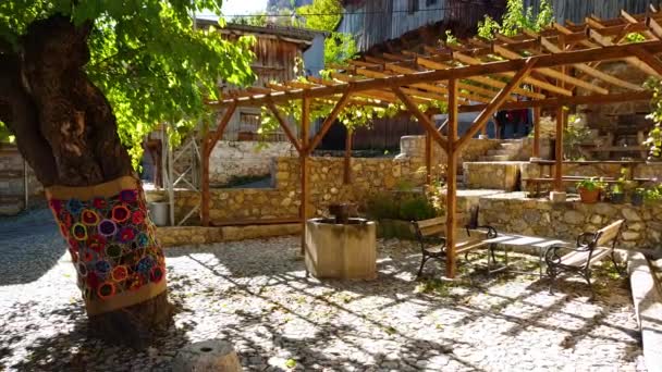 Erzincan Turki Oktober 2018 Scenery Apcaga Village Traditional Houses Kemaliye — Stok Video