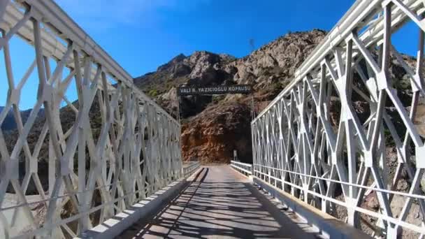 Recep Yazicioglu Brücke Euphrat Kemaliye Erzincan Türkei — Stockvideo