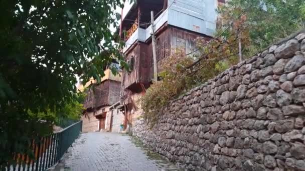 Erzincan Turkei Oktober 2018 Kemaliye Stadt Erzincan Mit Traditionellen Hölzernen — Stockvideo