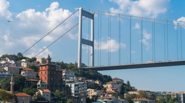Istanbul, Türkiye - Eylül 2018: Borusan çağdaş Perili Kosk Istanbul Rumeli Hisarı shore, Boğaz boyunca Sanat Müzesi olan Sarıyer, Istanbul.