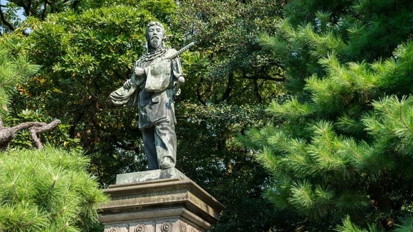 Tóquio Japão Agosto 2018 Estátua Umashimadenomikoto Hamarikyu Gardens Grande Atraente — Fotografia de Stock