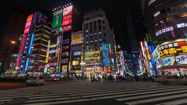 Tokyo Japonya Ağustos 2018 Uzun Pozlama Fotoğraf Shinjuku Bölgesinde Kabukicho — Stok fotoğraf