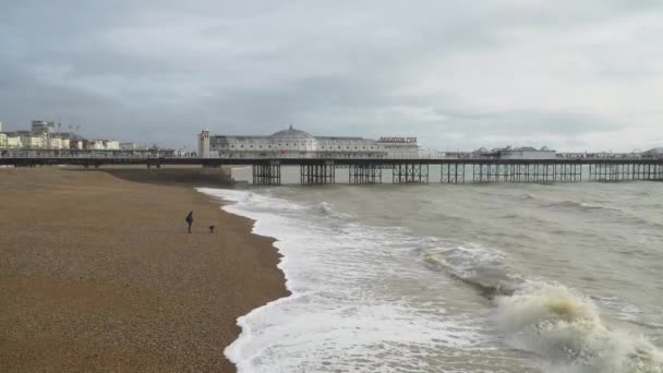 Brighton Birleşik Krallık Ocak 2019 Victorian Brighton Pier Palace Pier — Stok video