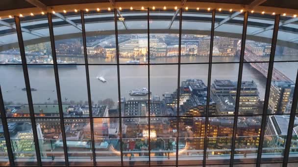 Londra Regno Unito Gennaio 2019 Sky Garden Londra Con Turisti — Video Stock