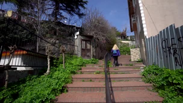 Istanbul Türkei März 2019 Arme Straßen Und Alte Gebäude Des — Stockvideo