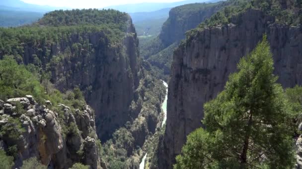 Paisagem Canyon Manavgat Antalya Turquia Grande Tazi Canyon Penhasco — Vídeo de Stock