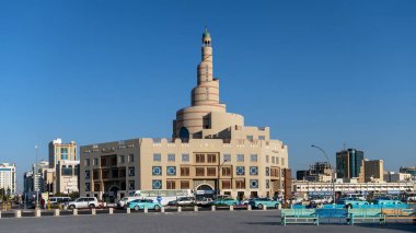 Al Fanar Camii, Spiral Camii takma, Doha, Katar.