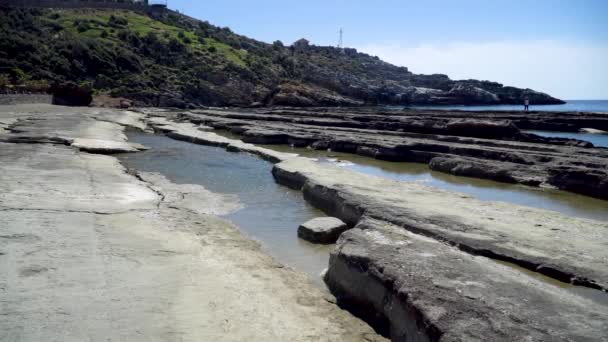 Αττάλεια Τουρκία 2019 Μαρτίου Φυσικοί Βραχώδεις Σχηματισμοί Στην Παραλία Koru — Αρχείο Βίντεο