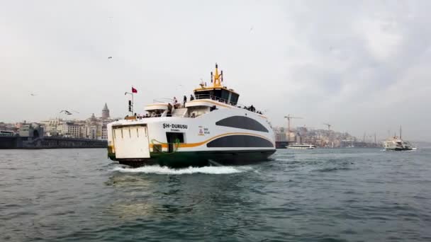 Istanbul Turquie Mars 2019 Nouveau Type Ferry Passagers Istanbul Prépare — Video
