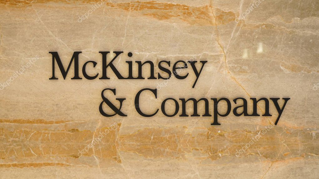 Mckinsey and Company new logo at the entrance of Istanbul office