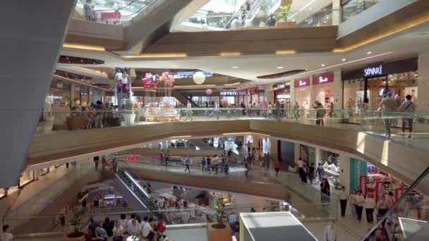 Istanbul Turkiet April 2019 Folk Shopping Axis Köpcentrum Kagithane District — Stockvideo