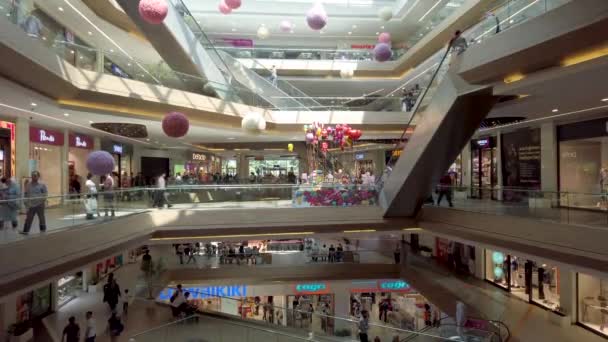 Istanboel Turkije April 2019 Mensen Die Winkelen Axis Shopping Mall — Stockvideo