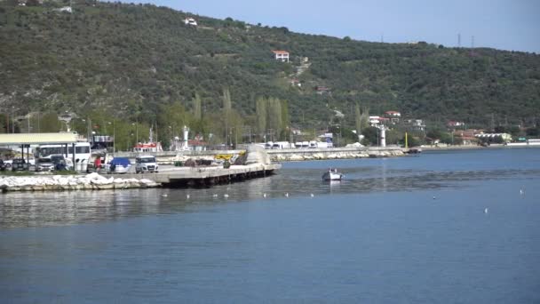 Marmara Island Türkei April 2019 Marmara Island Coast Boat Segeln — Stockvideo
