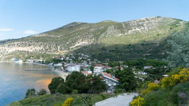Marmara adası manzaralı bir köy, Marmara denizi, Türkiye