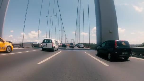 Estambul Turquía Octubre 2019 Pov Ver Video Coche Conduciendo Sobre — Vídeo de stock