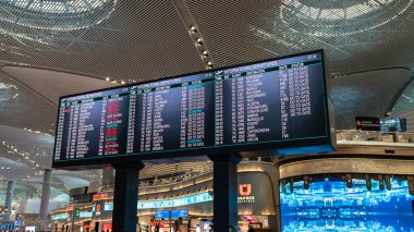 Yeni İstanbul Havalimanı'nda uçuş bilgileri zaman çizelgesi, İstanbul, Türkiye