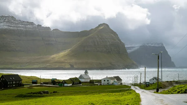 Vidareidi village, Vidoy Island, Faroe Islands, Denmark. — стокове фото