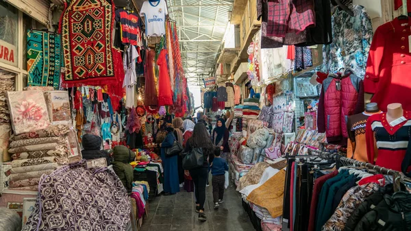 Mardin Turquía Enero 2020 Ciudad Vieja Mardin Bazar Con Gente — Foto de Stock