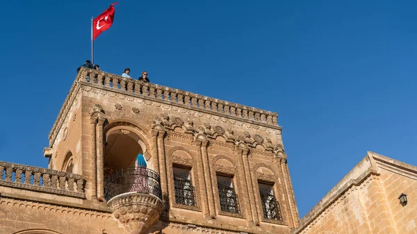 Midyat Mardin Törökország 2019 Október Turisták Látogatása Midyat Állami Vendégház — Stock Fotó