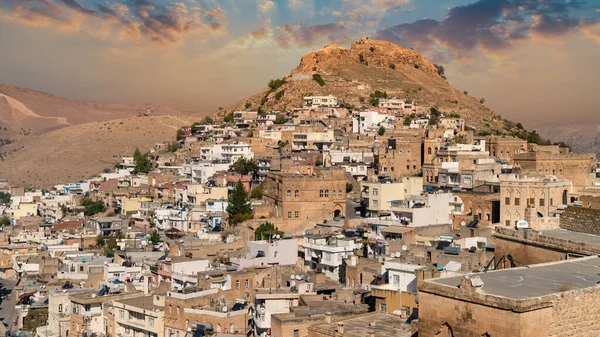 Savur Mardin Türkei Januar 2020 Stadt Savur Mit Alten Steinhäusern — Stockfoto