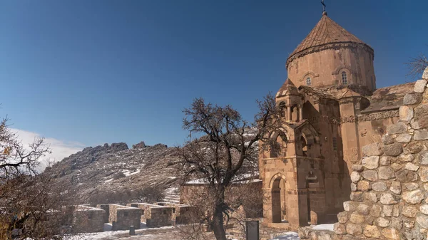 Isla Akdamar Van Turquía Febrero 2020 Isla Akdamar Iglesia Surp —  Fotos de Stock