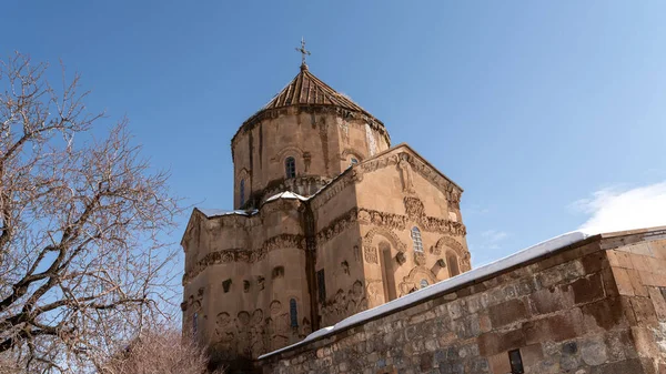 Isla Akdamar Van Turquía Febrero 2020 Isla Akdamar Iglesia Surp —  Fotos de Stock