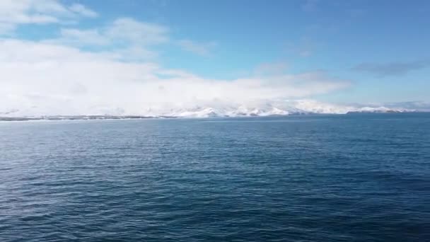 Van Turkey Februari 2020 Danau Van Dengan Pemandangan Salju Dan — Stok Video