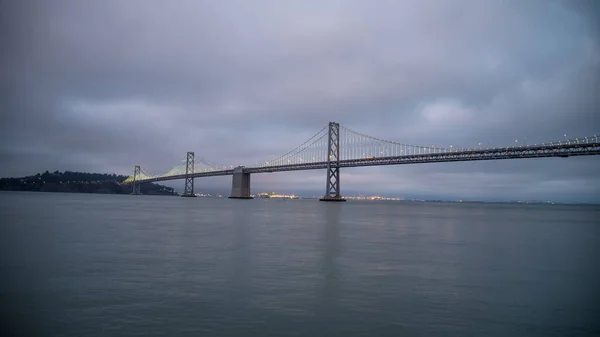 Blick Auf Die San Francisco Bay Bridge Abend Kalifornien Vereinigte — Stockfoto