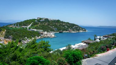 Marmaris, Türkiye - Ekim 2016: Marmaris, Türkiye 'de Güzel Körfez manzarası