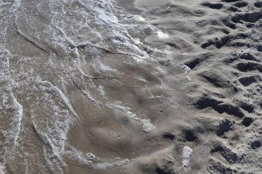 Kum ve deniz arka plan.