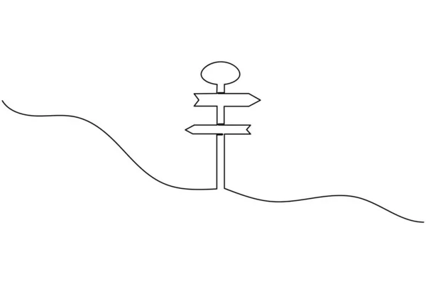 Seyahat ve seyrüsefer yönlerini gösteren okları olan bir çizgi çizimi