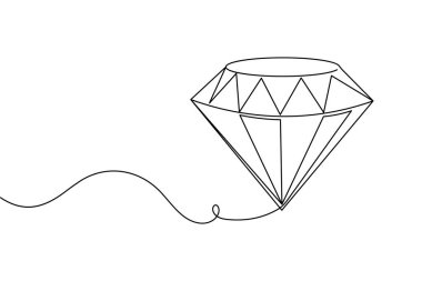 Elmas çizgisi çizimi beyaz arkaplanda izole edildi