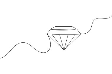 Elmas çizgisi çizimi beyaz arkaplanda izole edildi