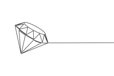 Elmas çizgisi çizimi beyaz arkaplanda izole edildi