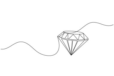 Elmas çizgisi çizimi beyaz arkaplanda izole edildi