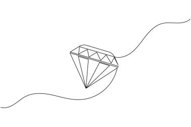 Elmas çizgisi çizimi beyaz arkaplanda izole edildi