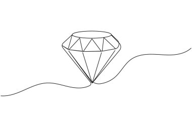 Elmas çizgisi çizimi beyaz arkaplanda izole edildi