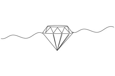 Elmas çizgisi çizimi beyaz arkaplanda izole edildi