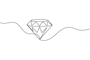 Elmas çizgisi çizimi beyaz arkaplanda izole edildi