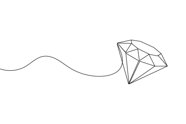 Elmas çizgisi çizimi beyaz arkaplanda izole edildi