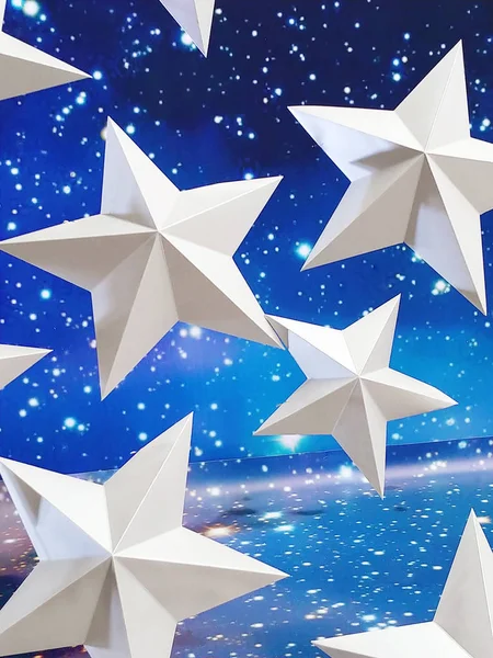 Noel Kağıt arka plan büyük beyaz yıldız