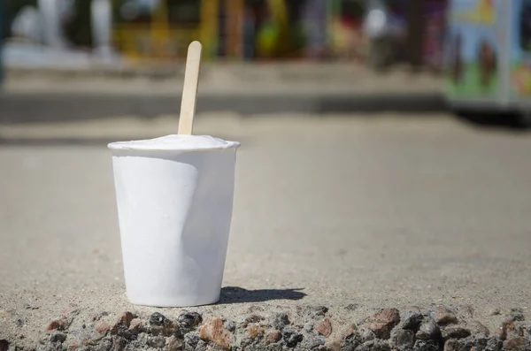 bir sopa ile dondurma paketi