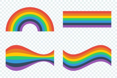 Saydam arka plan rengine Rainbows kümesi