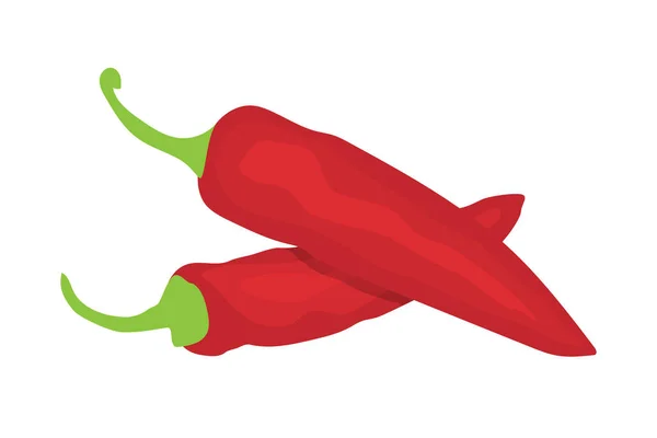 Icône Piment Rouge Nourriture Mexicaine Épicée Icône Légumes — Image vectorielle