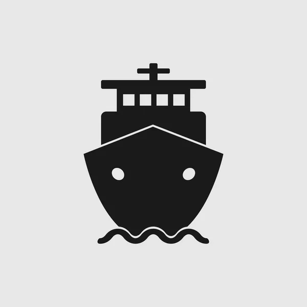 Ship Vector Icon Flat Style — Stock Vector