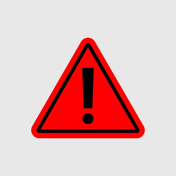 Figyelmeztetés Ikon Vektor Figyelmeztetés Piros Jel — Stock Vector