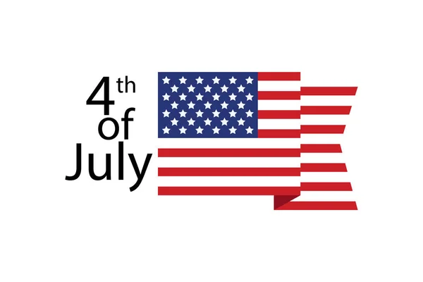 Juli Unabhängigkeitstag Grußkarten Vorlage Usa — Stockvektor