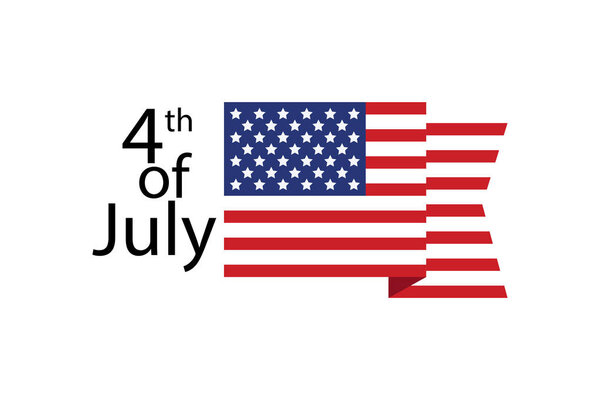 fourth of july. independece day. greeting card template. usa