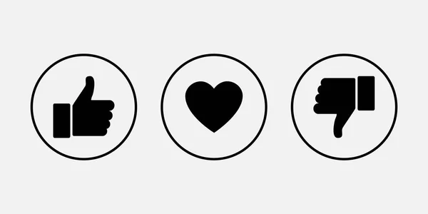 Icons Thumb Heart Vector Icons — Stock Vector