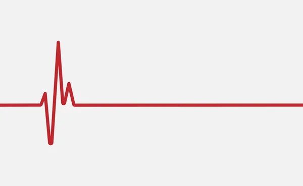 Icona Della Linea Del Battito Cardiaco Rosso — Vettoriale Stock